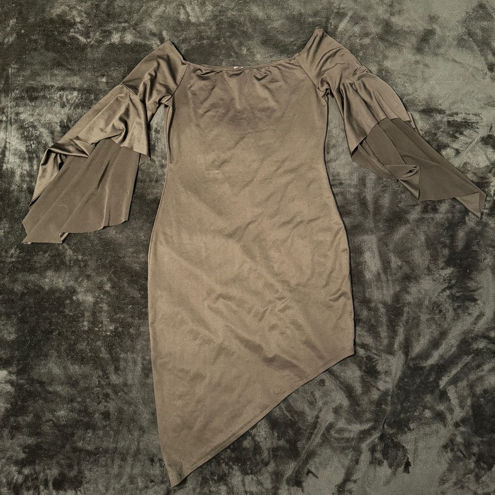 Vintage Y2K Gothic Vampire Asymmetrical Bodycon Dress